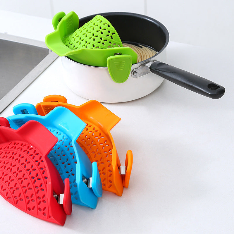 Kitchen Gadgets Silicone Pot Side Drain Stopper